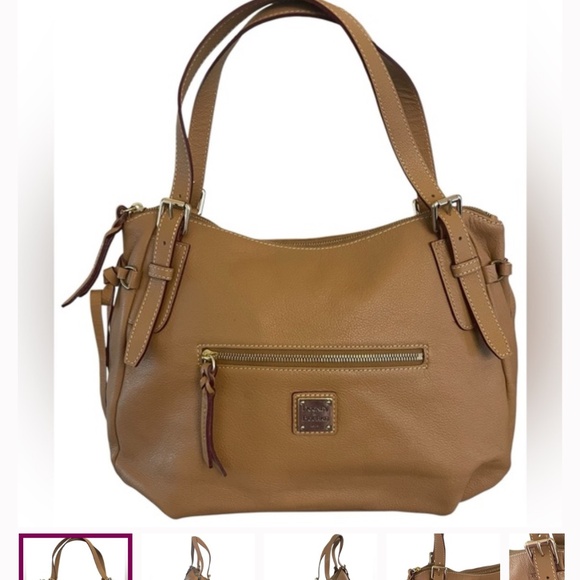 Dooney & Bourke Handbags - Dooney & Bourke “Nina” Pebbled leather hand bag (brown)